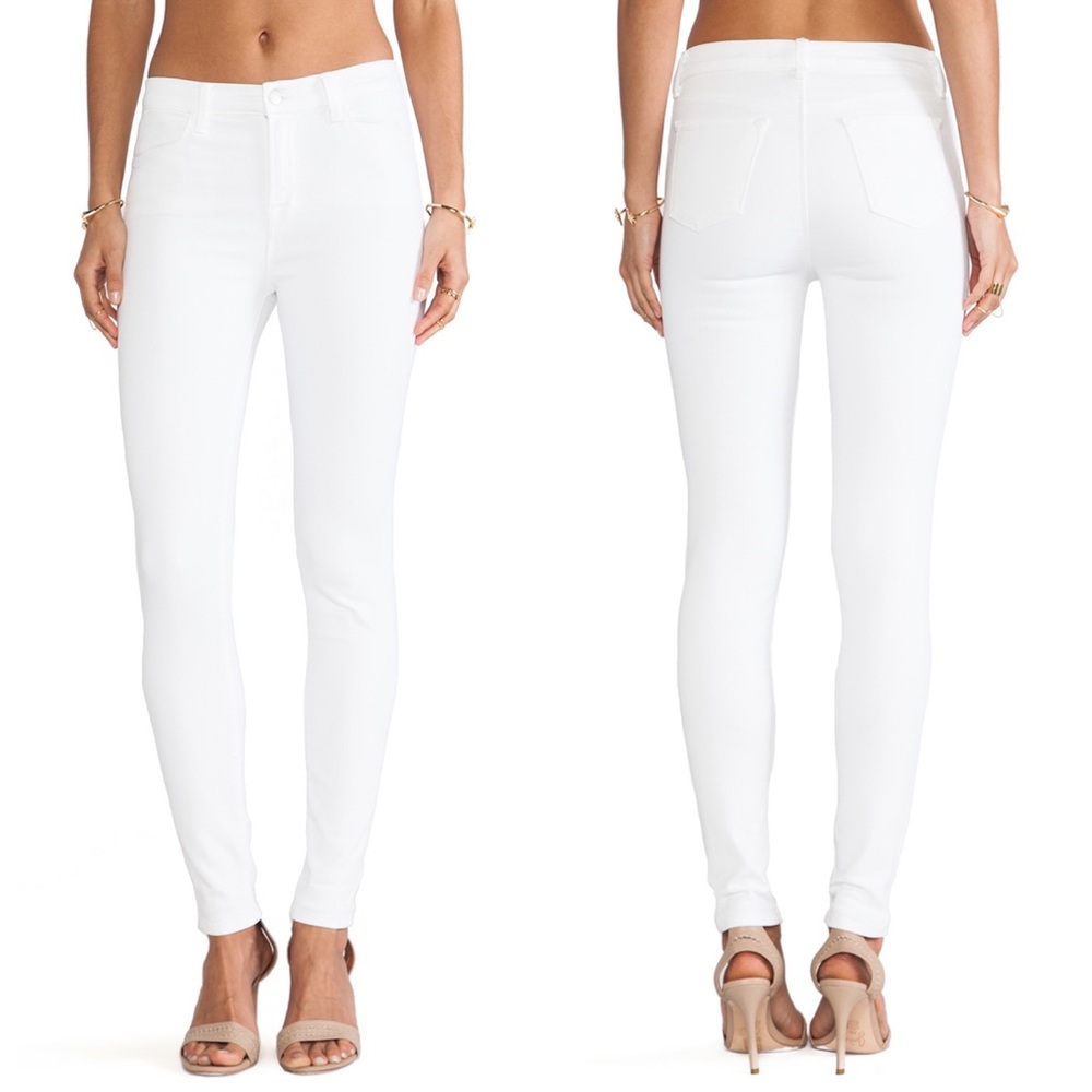 • J Brand •Maria High Rise Skinny Jean Blanc White